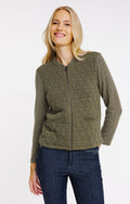 Cardigan matelassé bi-matière - 1
