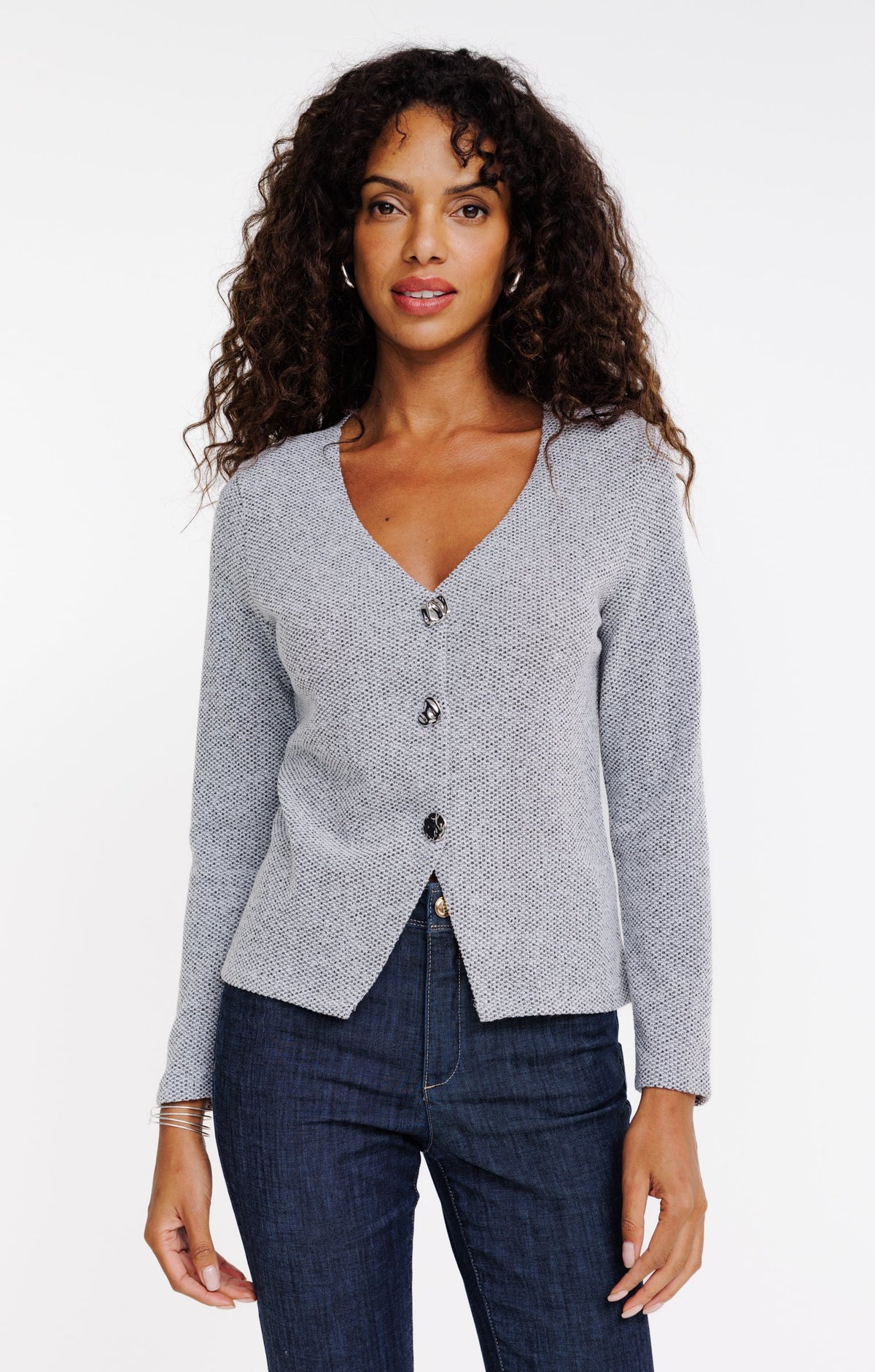 Cardigan matière fantaisie - 3