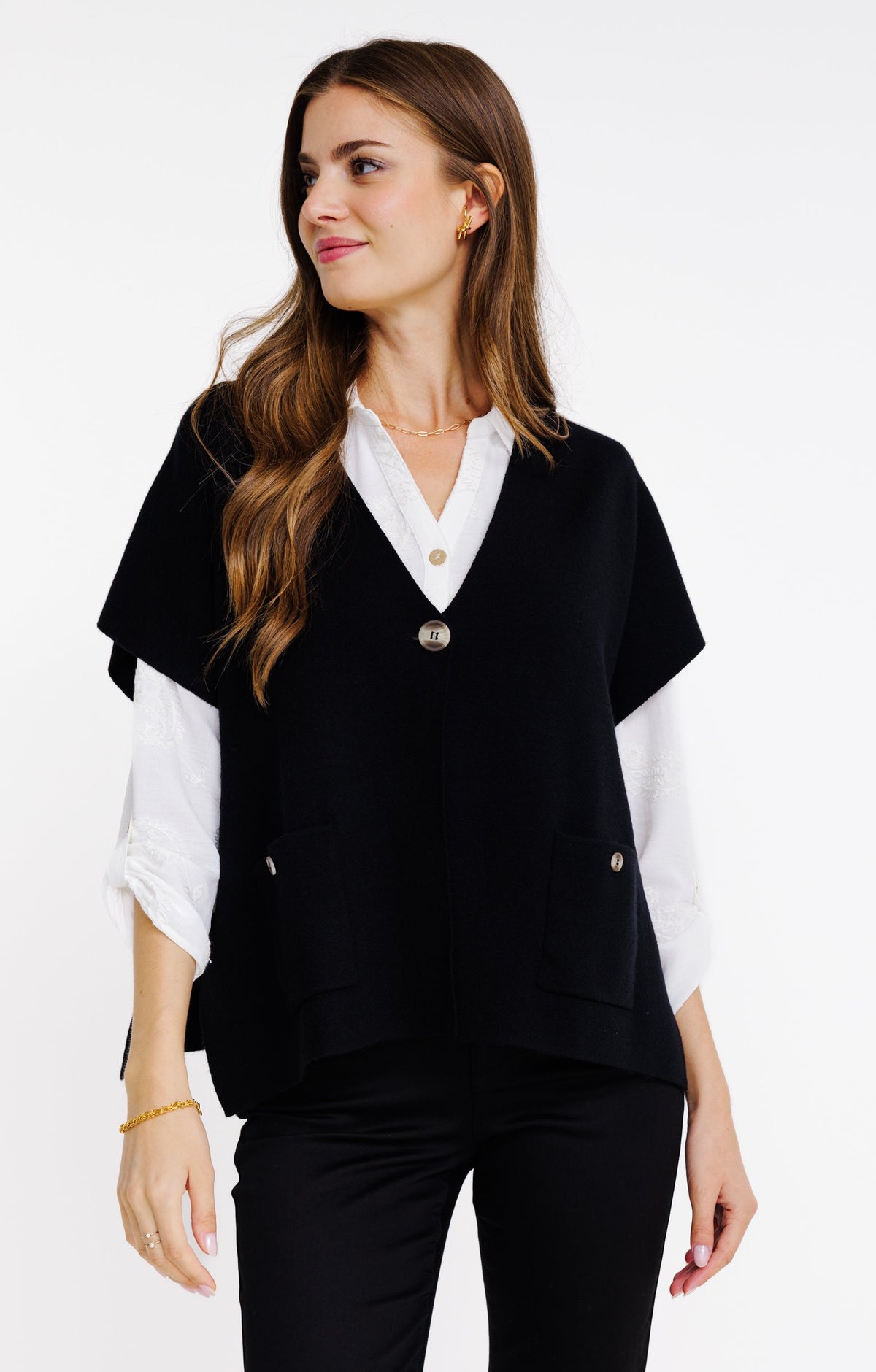 Cardigan poncho - 1