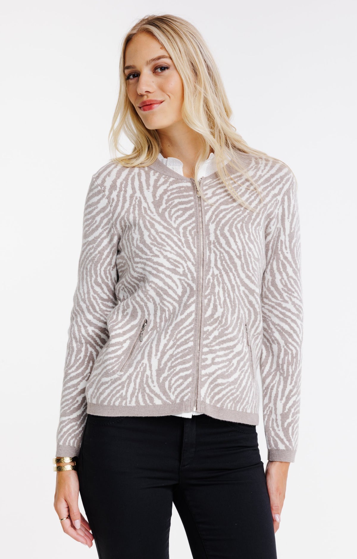 Cardigan zebré - 1