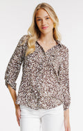 Chemise à imprimé léopard - 1