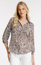 Chemise à imprimé léopard - 1