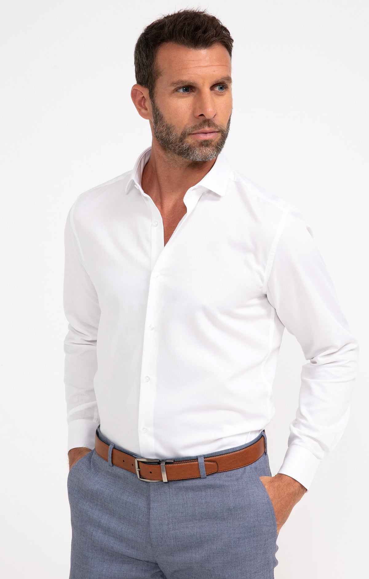 Chemise ajustée manches longues Calandre - 1