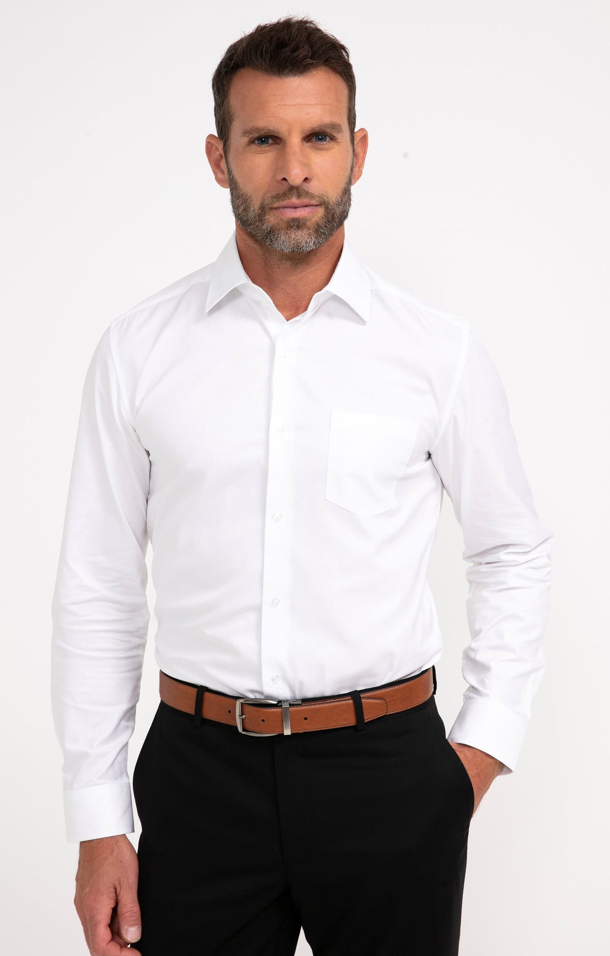 Chemise ajustée manches longues Easy - 1