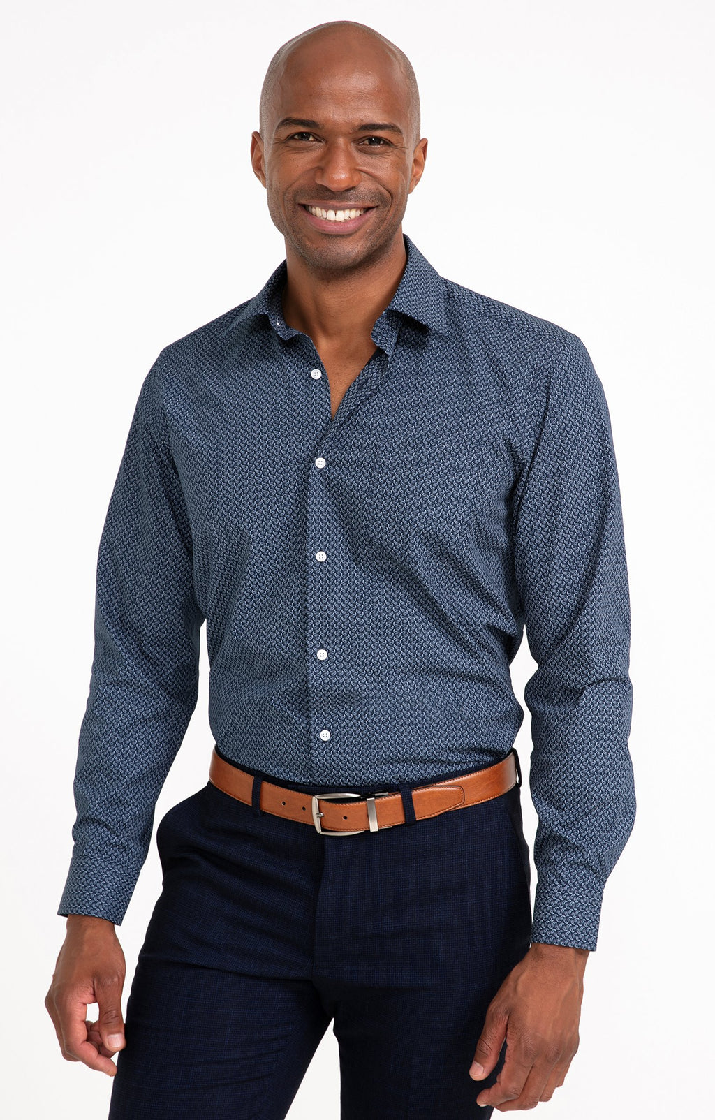 Chemise ajustée manches longues Navycash - 1
