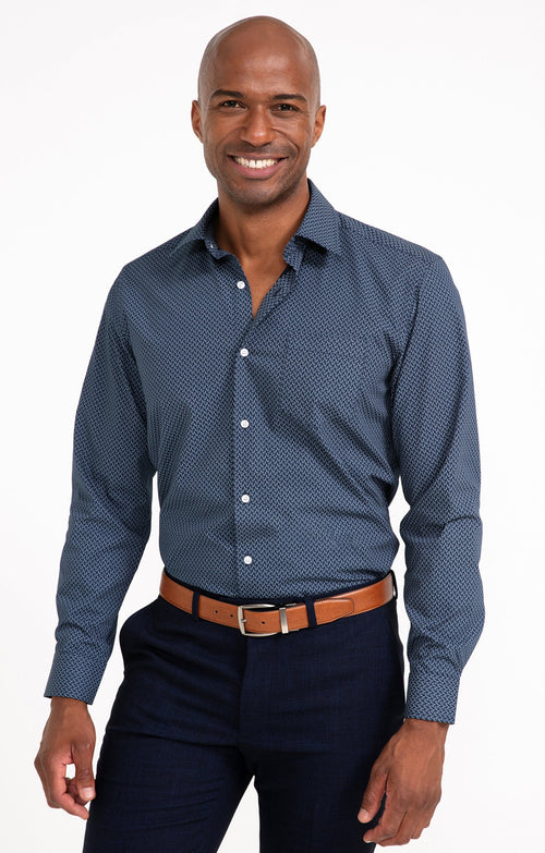 Chemise ajustée manches longues Navycash - 1