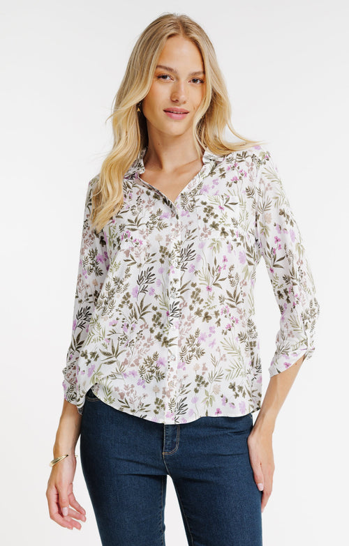 Chemise imprimé herbier - 1