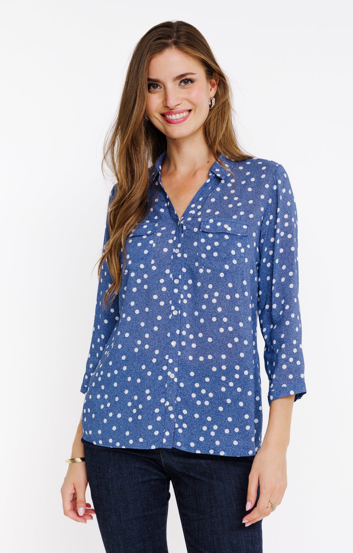 Chemise imprimé pois - 1