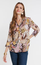 Chemise imprimée feuillage - 1