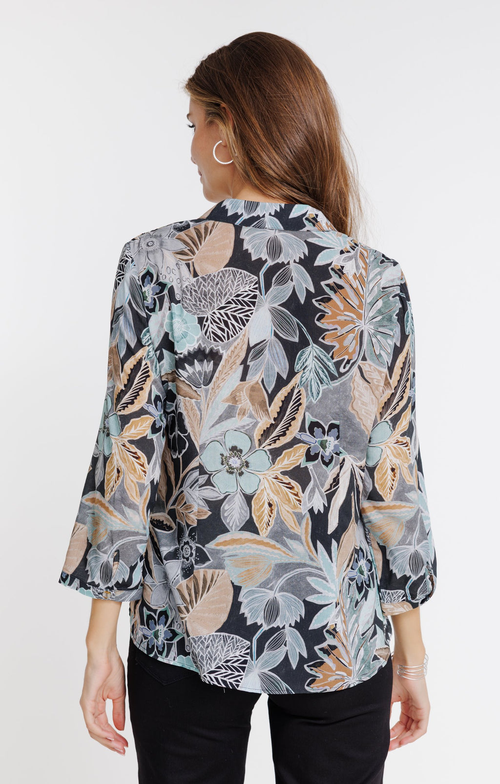 Chemise imprimée feuillage - 4