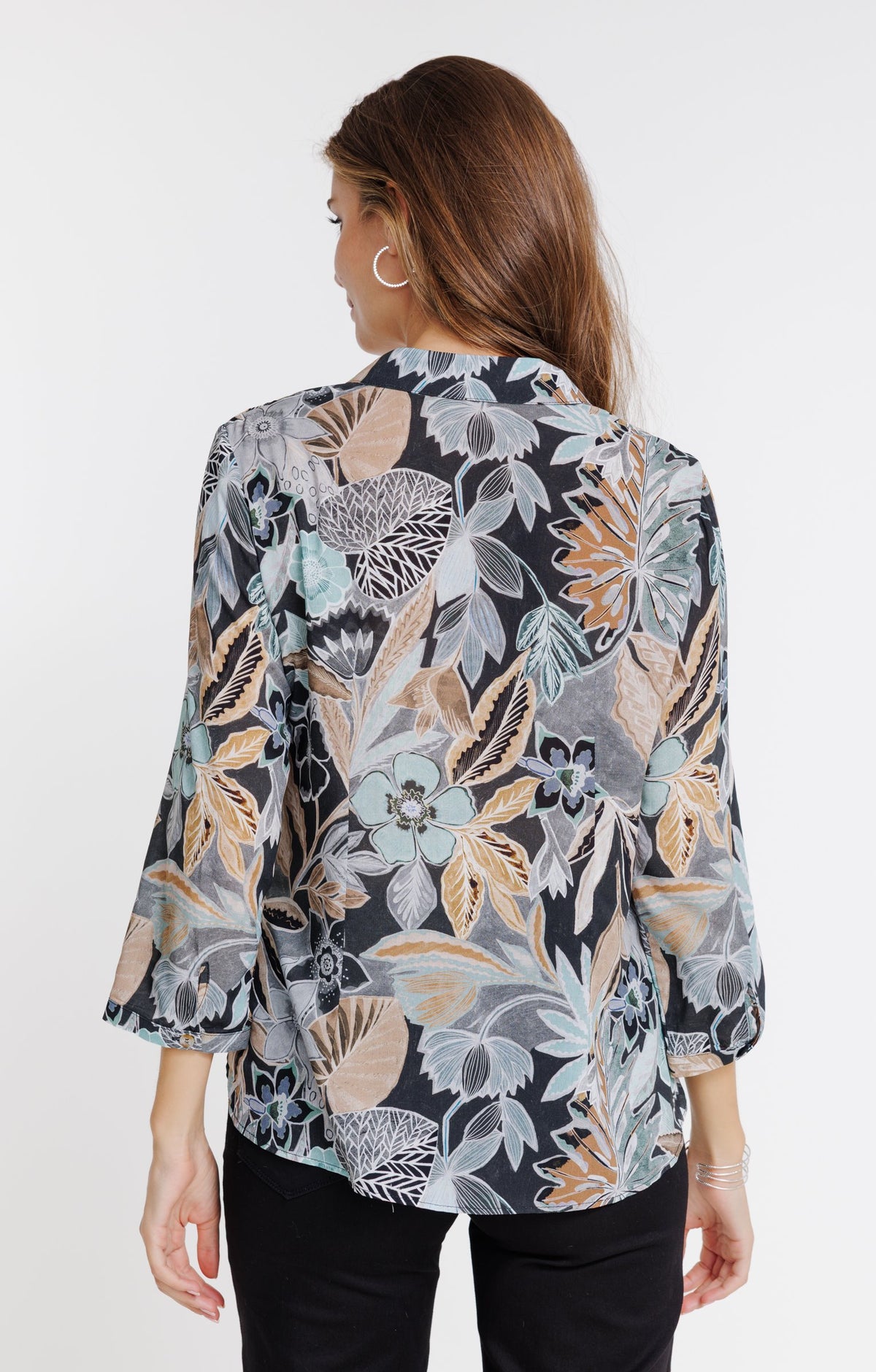 Chemise imprimée feuillage - 4