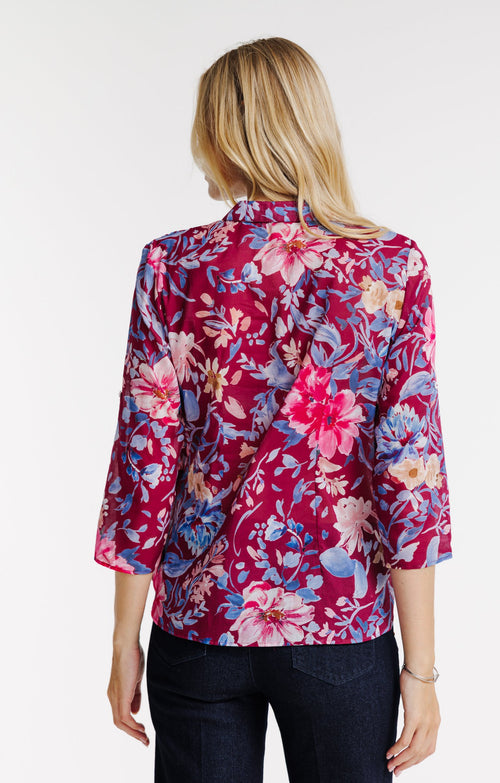 Chemise imprimée fleurs - 2