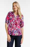 Chemise imprimée fleurs - 1