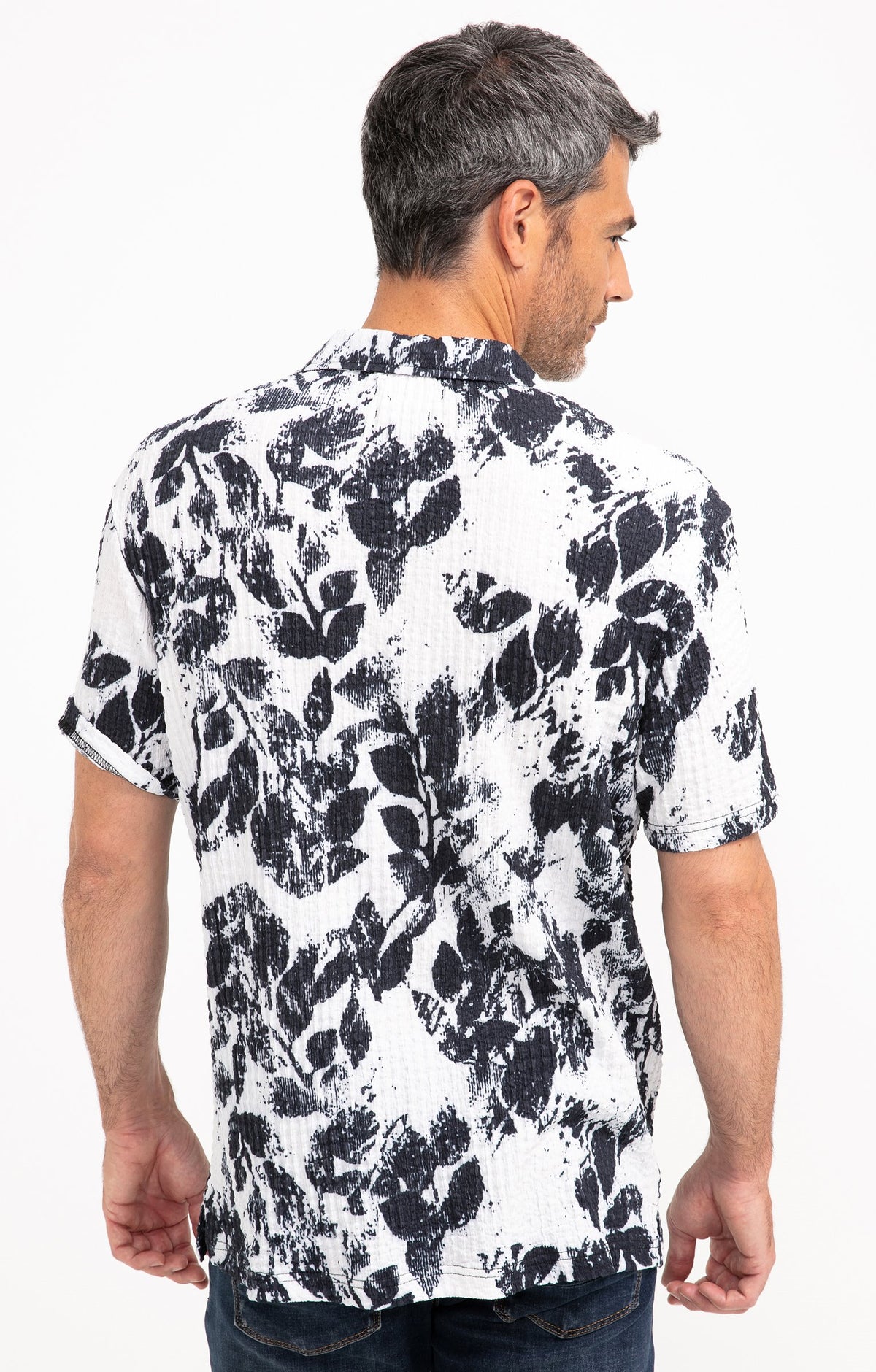 Chemise manches courtes Crep Flower - 4