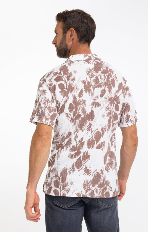 Chemise manches courtes Crep Flower - 2