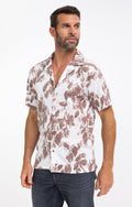 Chemise manches courtes Crep Flower - 1