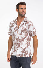 Chemise manches courtes Crep Flower - 1