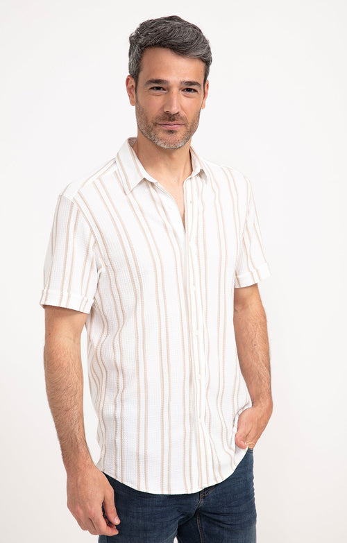 Chemise manches courtes Crepstripes - 1