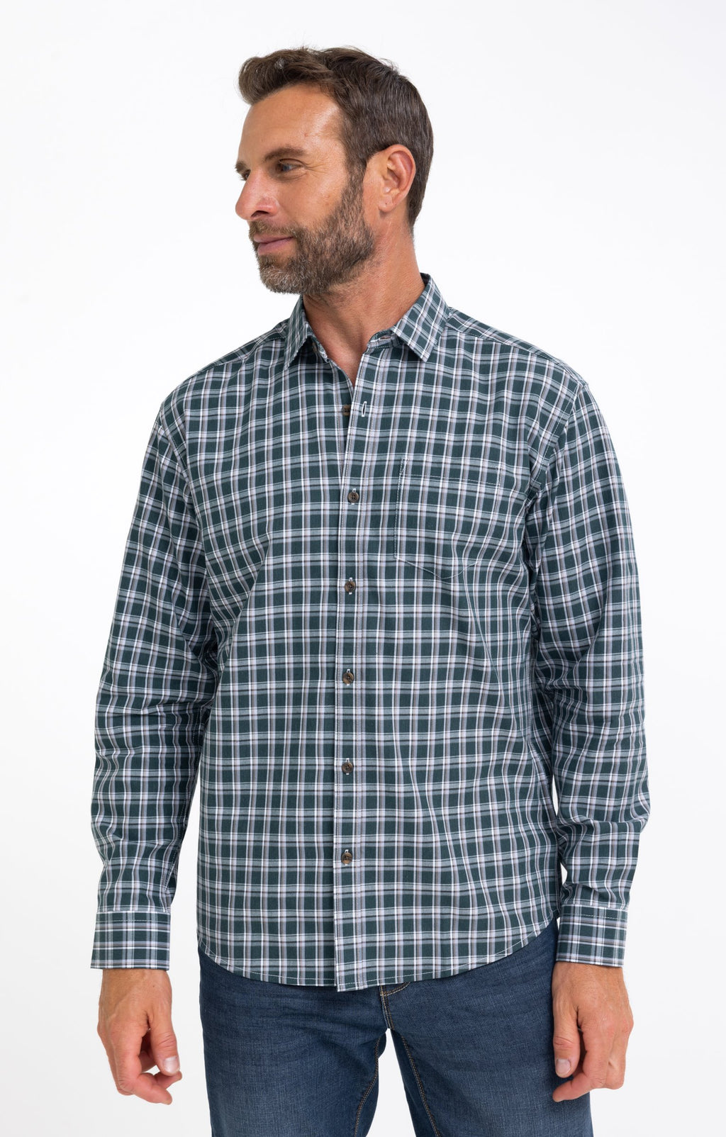 Chemise manches longues à carreaux - 1