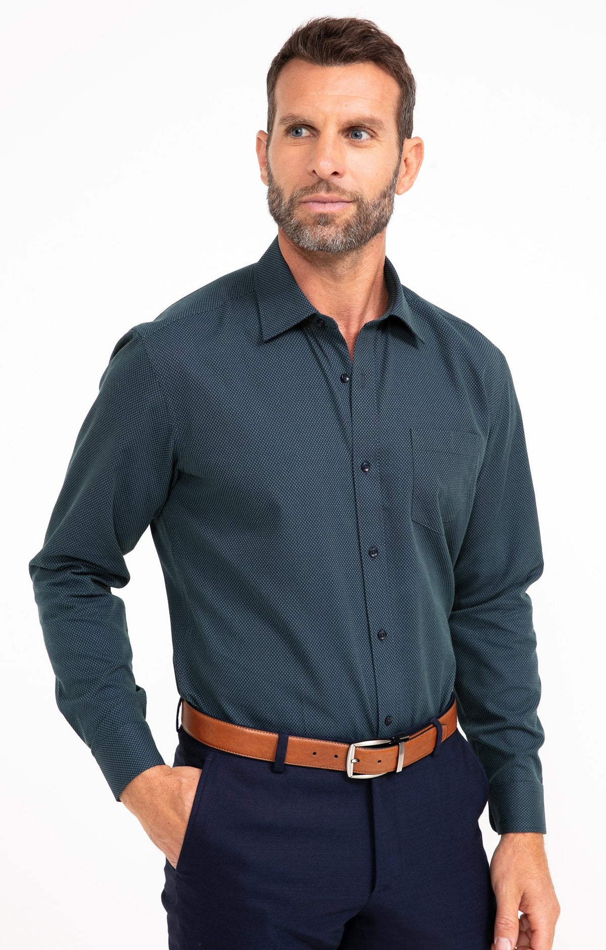 Chemise manches longues Green cube - 1