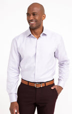 Chemise manches longues Gris Parme - 1