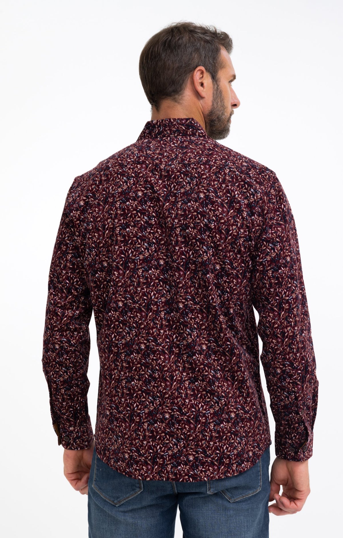 Chemise manches longues Robino Bordeaux - 2