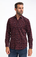 Chemise manches longues Robino Bordeaux - 1