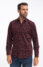 Chemise manches longues Robino Bordeaux - 1