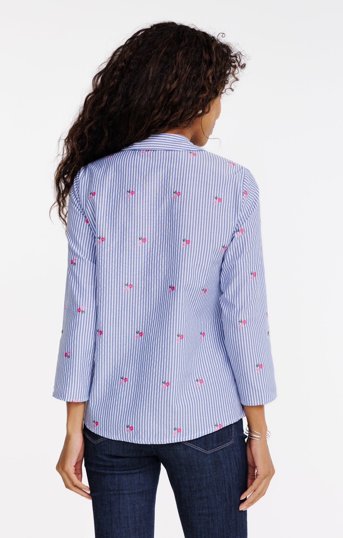 Chemise rayée à fleurs - 2