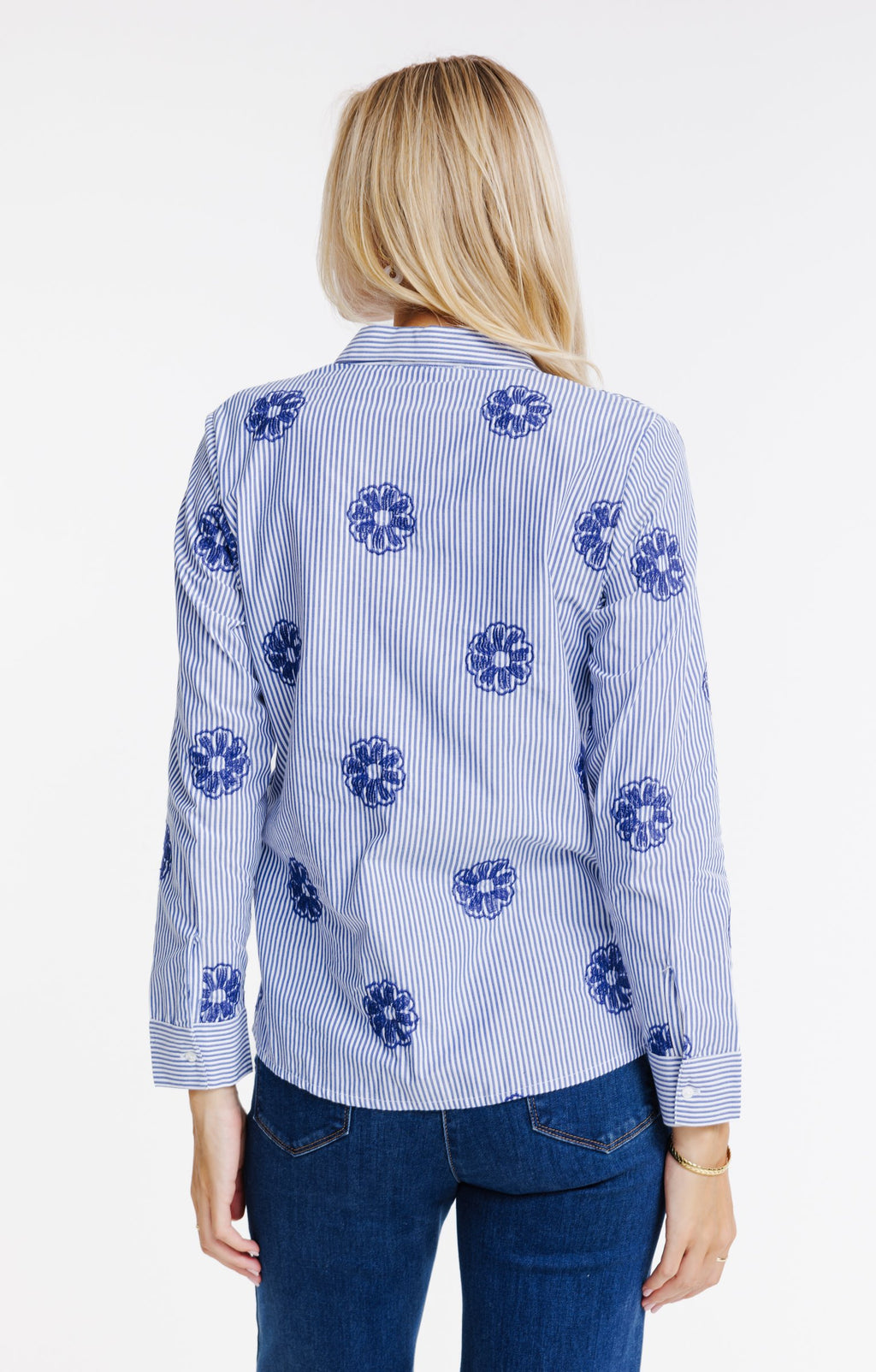 Chemise rayée brodée - 2