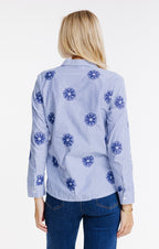 Chemise rayée brodée - 2