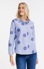 Chemise rayée brodée - 1