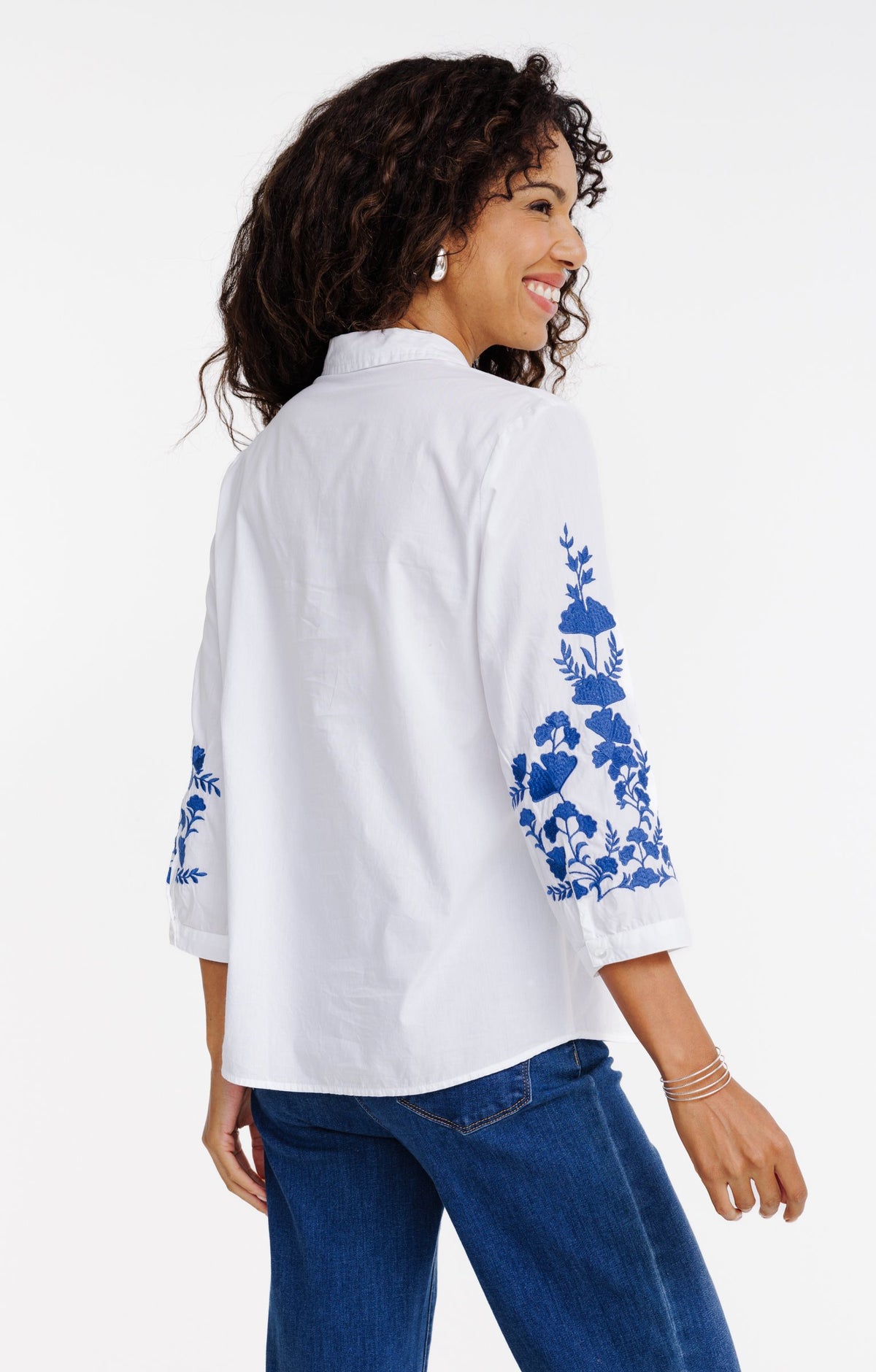 Chemise unie brodée - 2