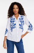 Chemise unie brodée - 1