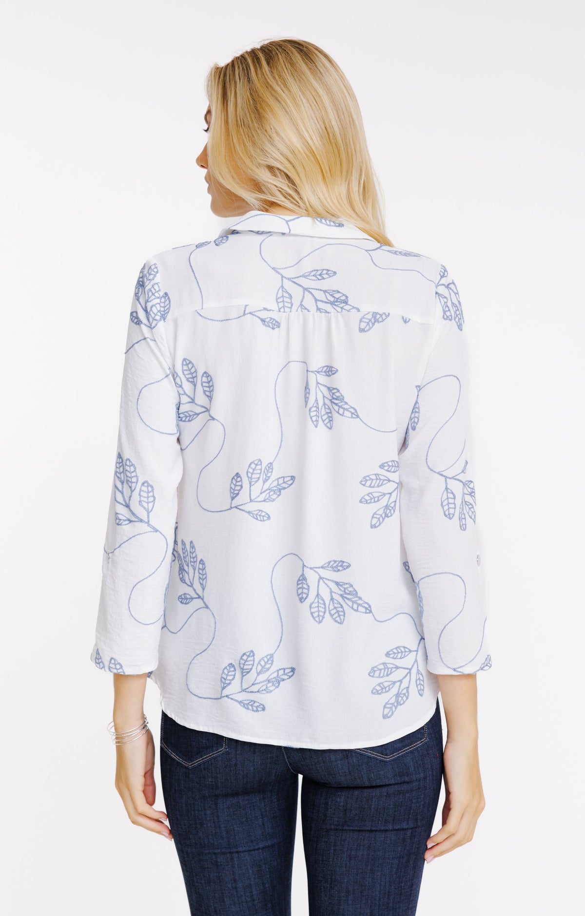 Chemise unie brodée - 2