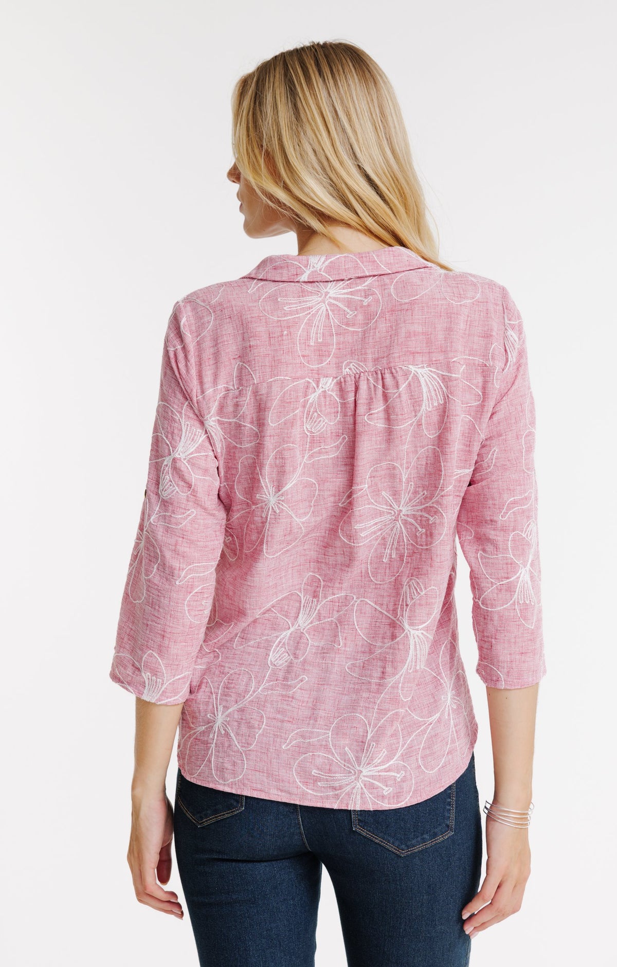Chemise unie brodée - 2