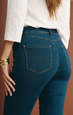 Jean 7/8 coupe slim detail léopard poche - 2