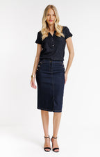 Jupe midi en denim - 1