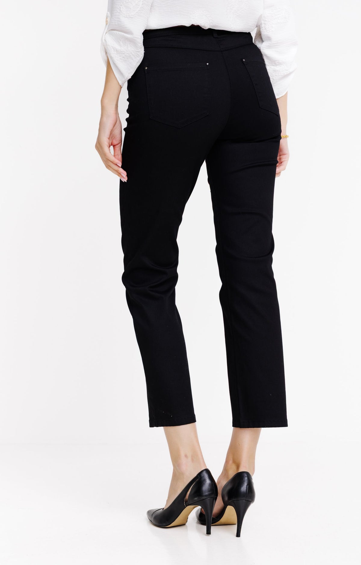 Pantalon 7/8 coupe droite avec ceinture - 2