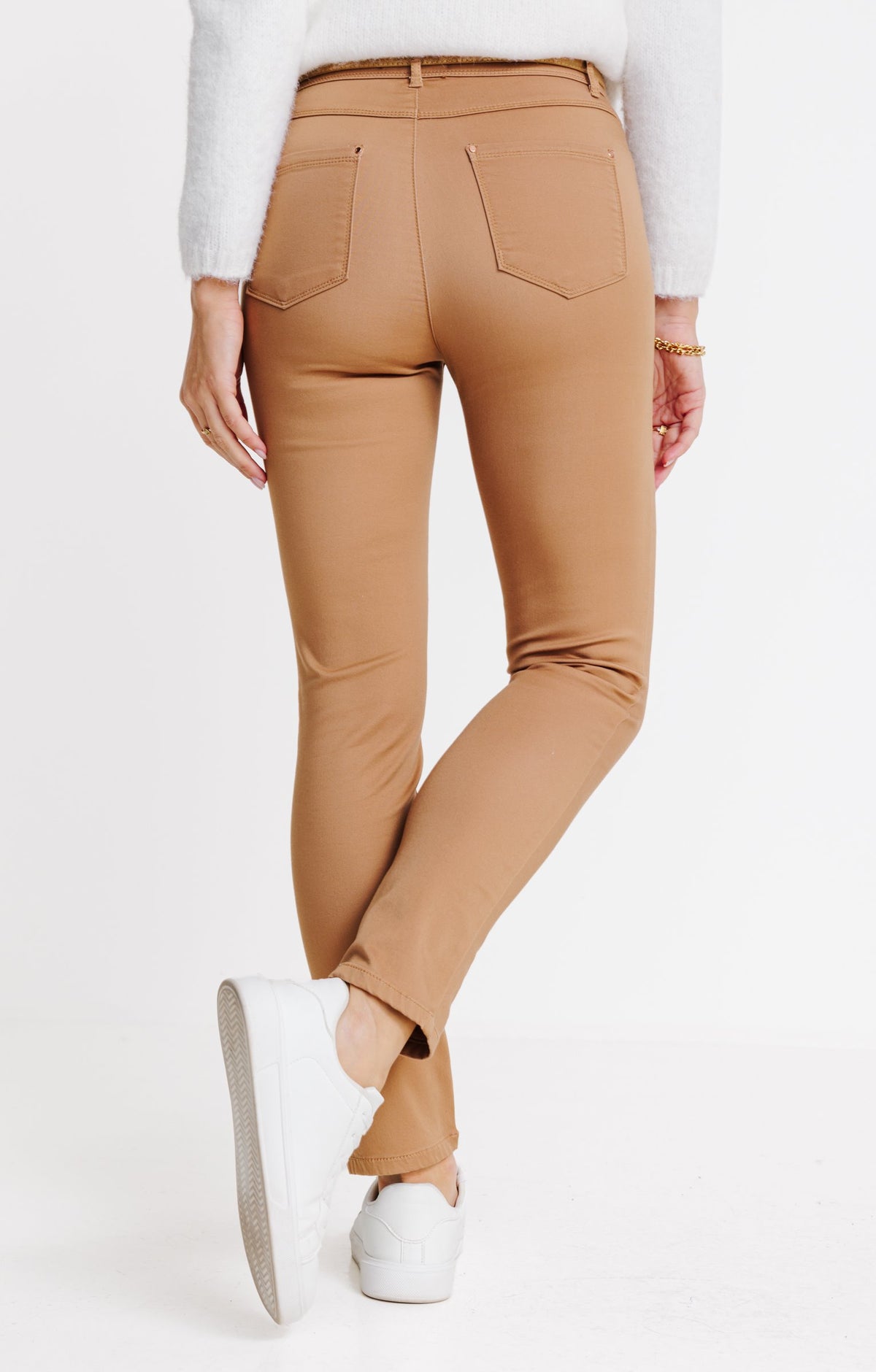 Pantalon 7/8 coupe slim avec ceinture - 2
