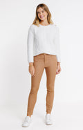 Pantalon 7/8 coupe slim avec ceinture - 1
