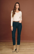 Pantalon 7/8 jean coupe droite - 1