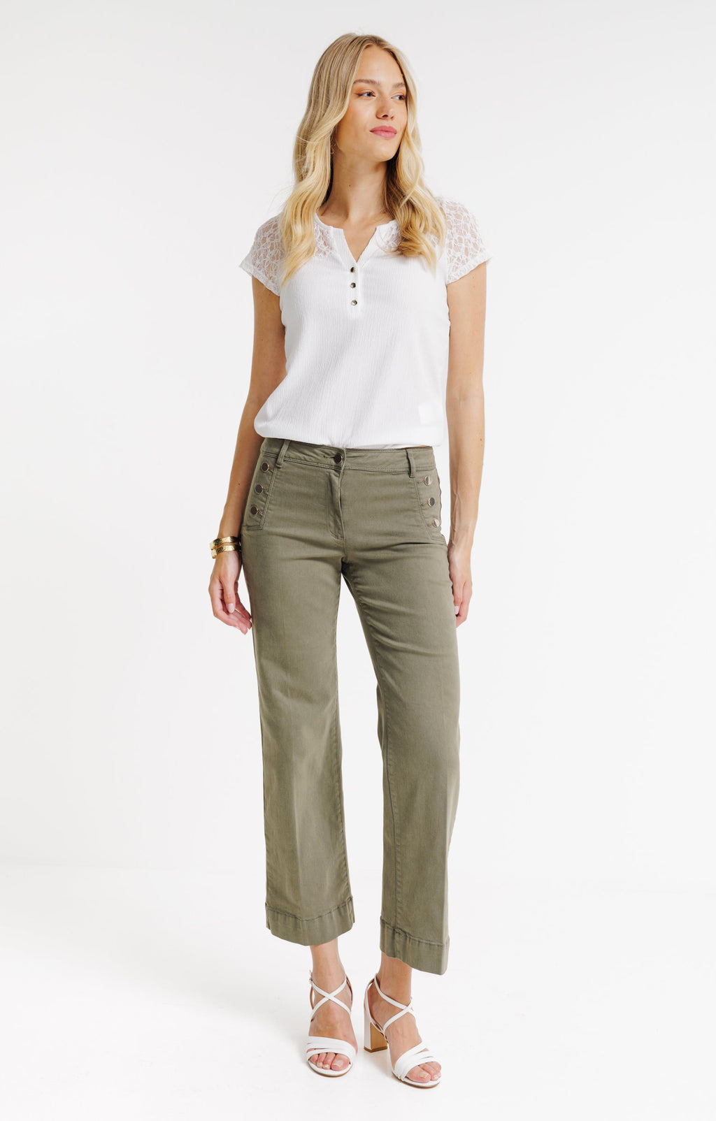 Pantalon à pont coupe large - 1
