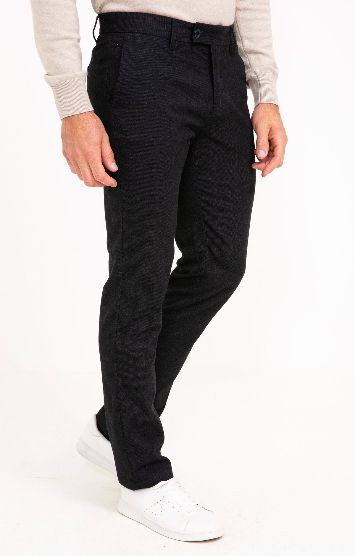 Pantalon chino ajusté CARLO - 1
