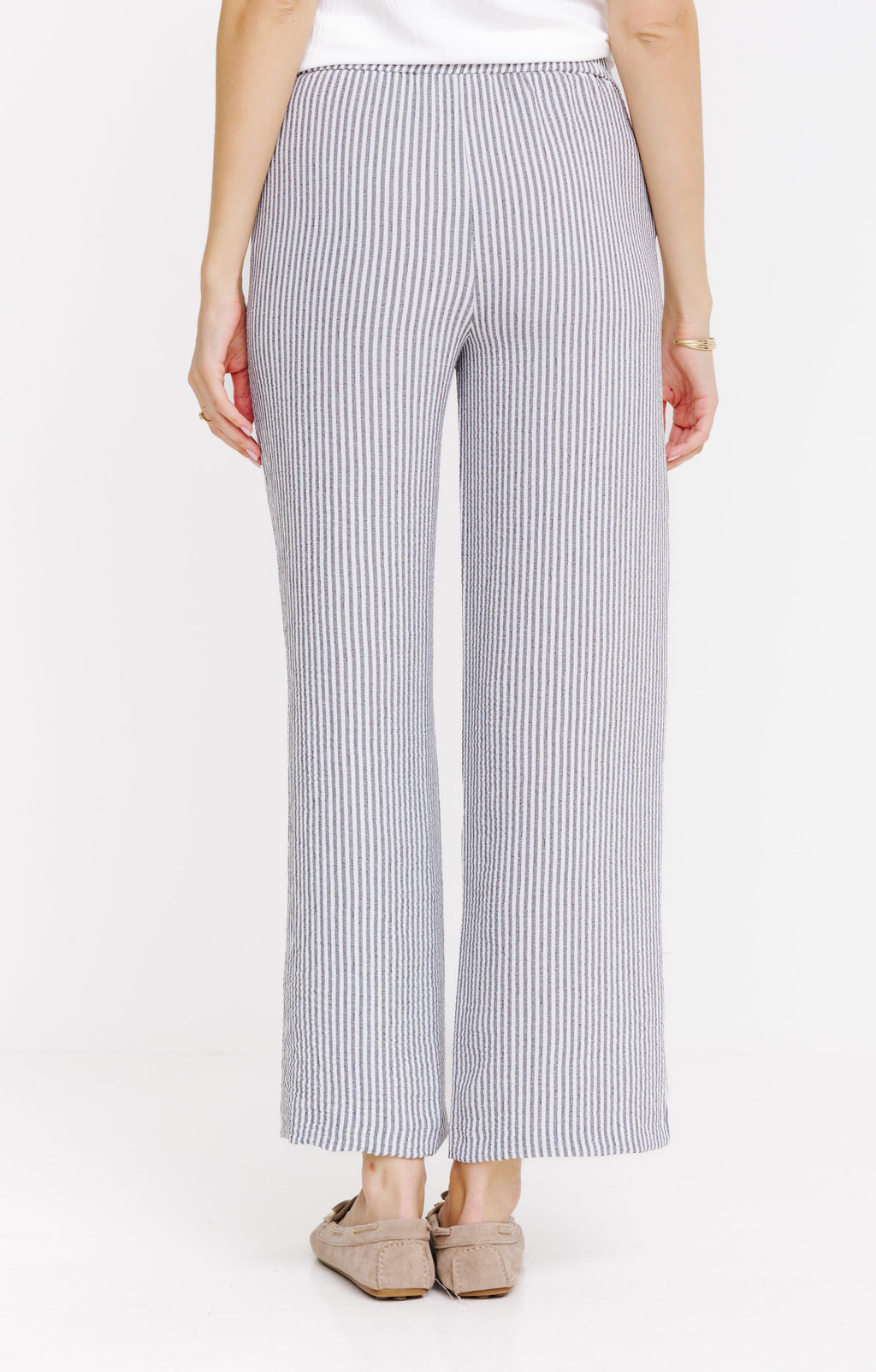 Pantalon fluide rayé coupe jogging - 6