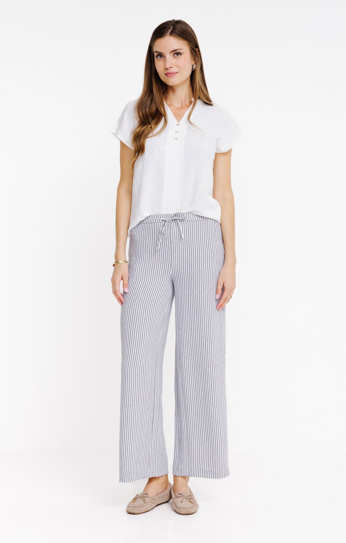 Pantalon fluide rayé coupe jogging - 5