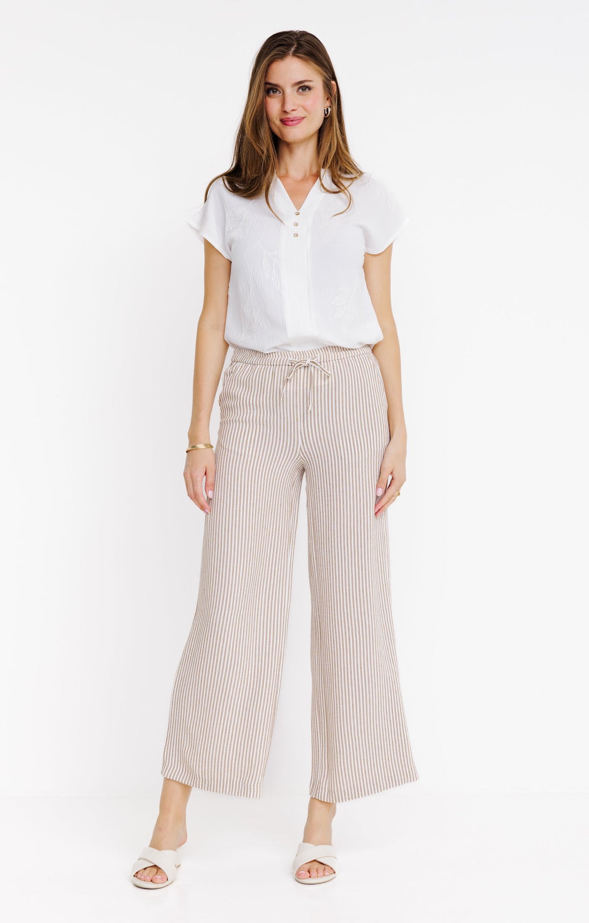 Pantalon fluide rayé coupe jogging - 3