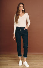 Pantalon jogging en jean brut - 1