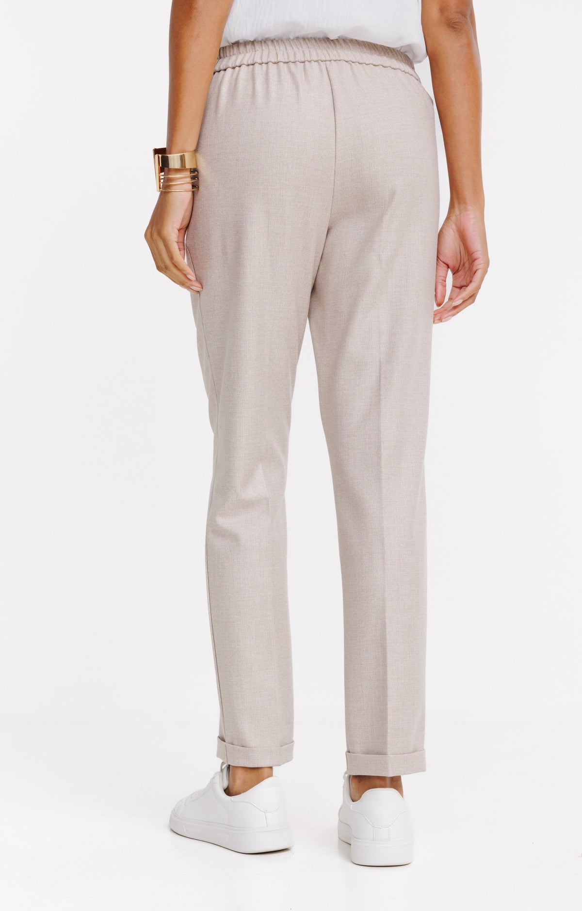 Pantalon maille faux uni coupe jogging - 2