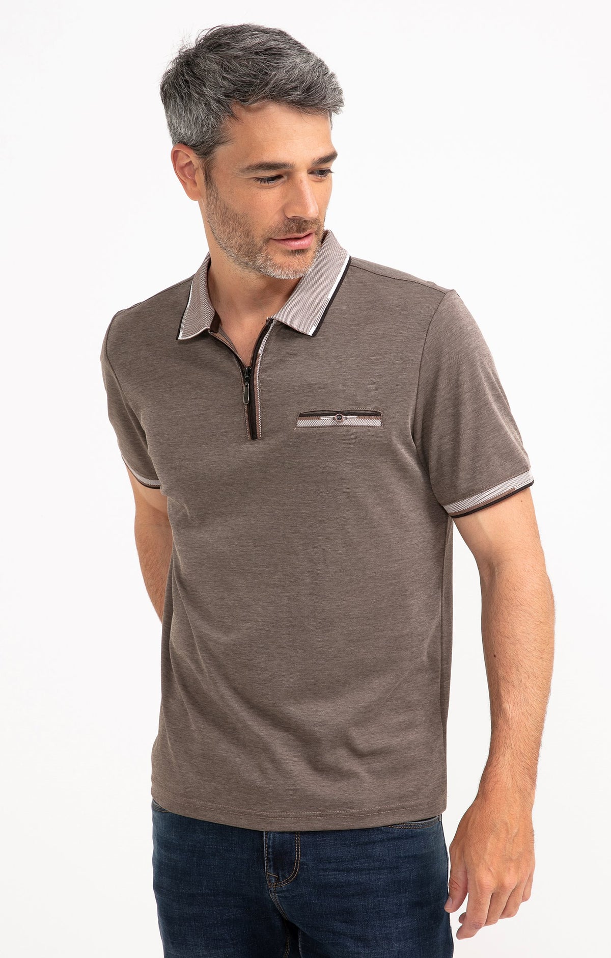 Polo manches courtes Zip Chic - 1